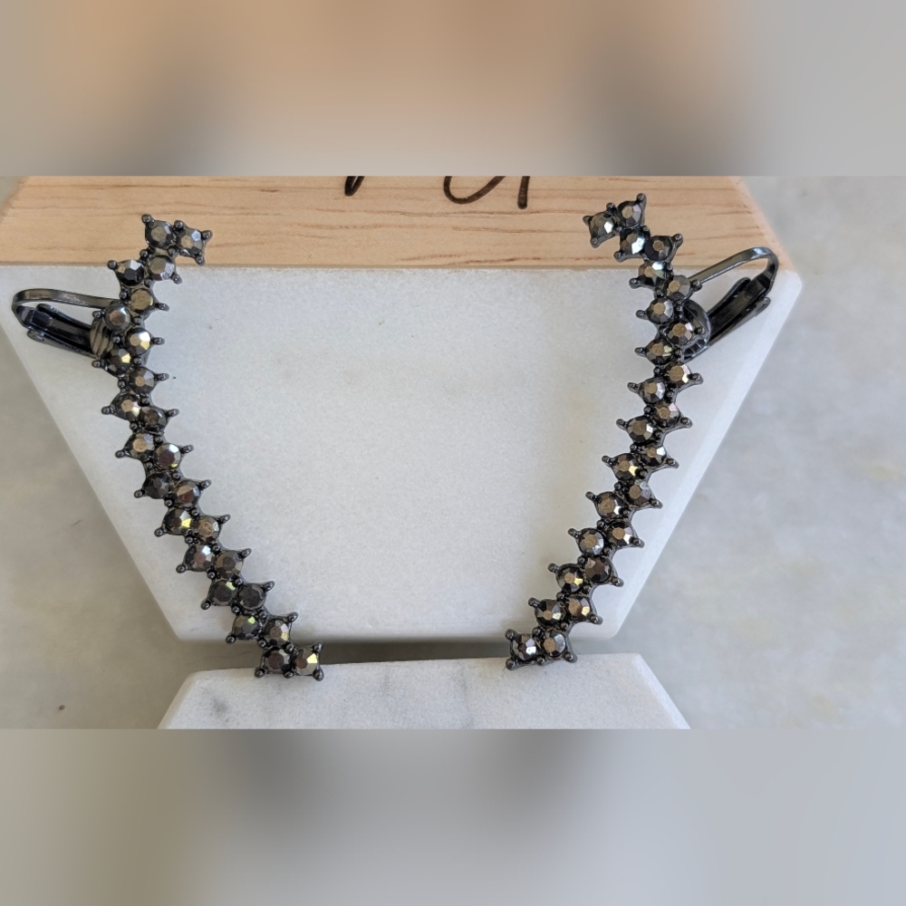 Elegant Black Crystal Women's Earrings